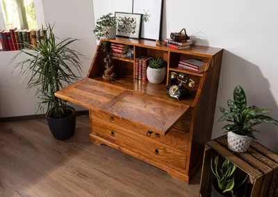 Produktbild von MASSIVMOEBEL24 Sekretär Akazie 107x50x100 honig lackiert OXFORD #0515