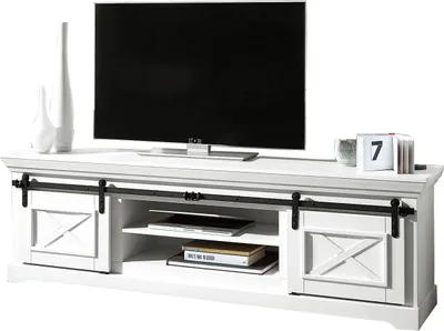 Produktbild von TV Lowboard - Kiefernholz massiv gewachst - B 189 cm - 2 Rolltüren