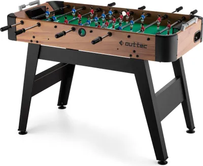 Obrázek produktu pro Fotbalový stůl Outtec®, stolní fotbal, stolní fotbal pro děti a dospělé - 121 x 60,5 x 82,5 cm - včetně 2 míčků - fotbalový stůl pro 22 hráčů, počítadlo branek