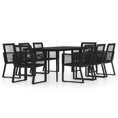 Immagine prodotto di set da pranzo da giardino 9 pezzi nero