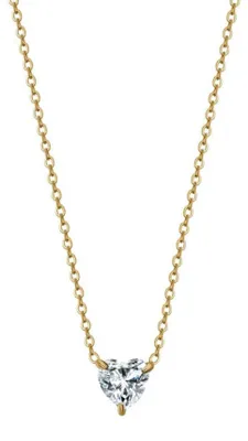 Immagine prodotto di Affascinante collana placcata in oro con cuore trasparente CK2095
