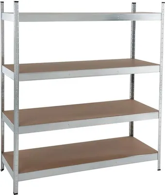 Produktbild von ESTEXO Schwerlast-Steckregal, verzinkt, 180x160x60 cm, 4 variabel verstellbare Böden, mit Unterzug