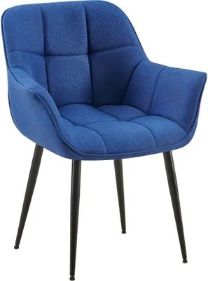 Produktbild von CLP Esszimmerstuhl Roseville Gesteppt blau Material Stoff
