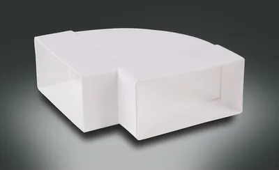 Produktbild von Rotheigner Flachkanal Bogen waagerecht 90° weiß 111 mm x 54 mm