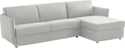 Produktbild von Scordia - Schlafsofa mit Ottomane, 260x160 cm, Hellgrau, Abnehmbar, Italy