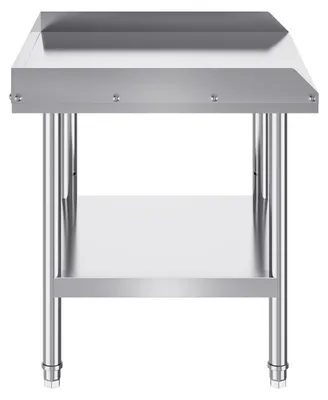 Imagen del producto de Banco de trabajo - Mesa de trabajo - Banco de trabajo con espacio de almacenamiento - Superficie de trabajo - Banco de trabajo de acero inoxidable - 61x71 cm