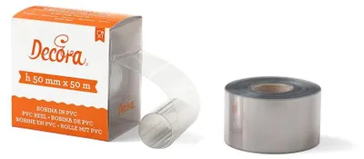 Produktbild von Decora 0160758 Tortenrandfolie aus PVC Rolle 50 m X H 50 mm, Durchsichtig