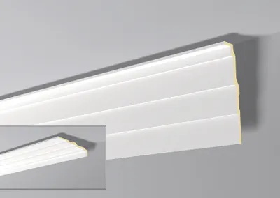 Immagine prodotto di Modanatura del soffitto NMC AD21 ARSTYL Noel Marquet Battiscopa decorativo Battiscopa decorativo moderno colore bianco 2 m