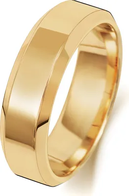 Produktbild von 9 Karat (375) Gold 6mm Abgeschrägten Rand Herren/Damen - Trauring/Ehering/Hochzeitsring, 69 (22.0); TRS189109KYRSZ