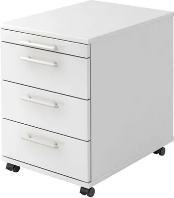Produktbild von HAMMERBACHER Basic 1606 Rollcontainer weiß 4 Auszüge 42,8 x 58,0 x 59,0 cm