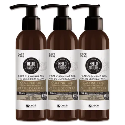 Produktbild von Hydrating Gesichtgel Reinigungsgel Gesicht Gesichtspflege Gesichtsreinigung Bio, 3x 180ml
