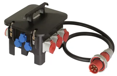 Produktbild von AS-Schwabe Baustellen-Stromverteiler M6 400V, 2m H07RN-F 5G16