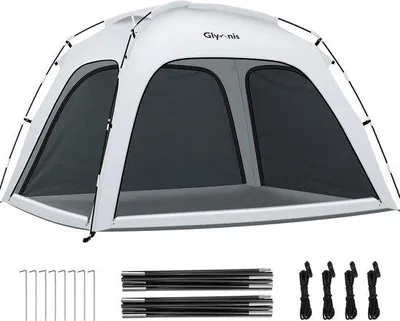 Immagine prodotto di Tenda da spiaggia, con 4 porte con cerniera e una porta in rete, protezione UV, fattore di protezione solare 50+, protezione dal vento, dimensioni compatte una volta ripiegata, adatta per 3-4 persone