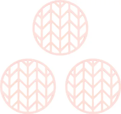 Immagine prodotto di Guanti da forno Krumble - Set di 3 - Guanti da forno resistenti al calore - Guanti da forno in silicone - Motivo a freccia - Diametro 14 - Rosa