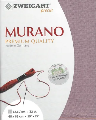 Produktbild von Zählstoff MURANO Zweigart precut 32 ct. 3984 Farbe 5045 lila, 48x68 cm