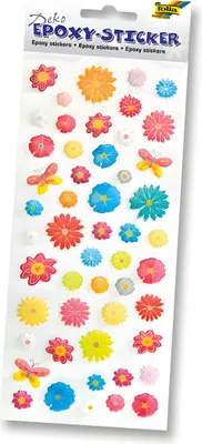 Produktbild von folia Epoxy-Sticker FLOWERS 3D-Effekt