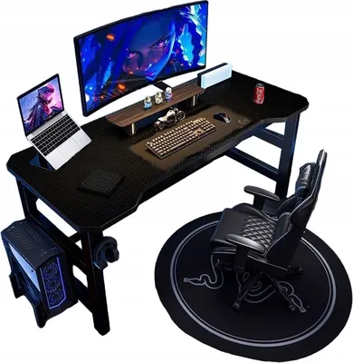 Zdjęcie produktu dla Biurko Gamingowe Stół Dla Gracza Nowoczesne Komputerowe Czarne Loft 120 Cm