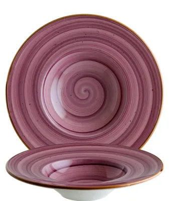 Immagine prodotto di Aura, set di 6 piatti piani in vetro nero, diametro 28 cm