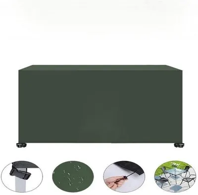 Zdjęcie produktu dla Pokrowiec na meble ogrodowe – 213 x 132 x 74 cm – prostokątny pokrowiec na stół ogrodowy – pokrowiec ochronny na meble ogrodowe – wodoodporna i odporna na promieniowanie UV plandeka na meble ogrodowe – pokrowiec na stół do użytku na zewnątrz – wodoodporny pokrowiec na meble z tkaniny Oxford 420D...