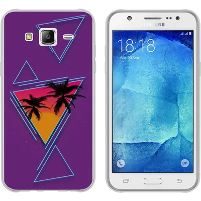 Produktbild von PhoneNatic Case kompatibel mit Samsung Galaxy J5 (2016) J510 Silikon-Hülle Retro Wave Palmen M3