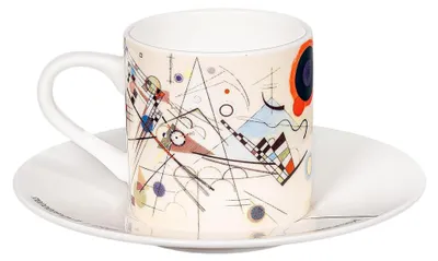 Produktbild von Könitz Espressotasse Kandinsky Komposition 8, 65ml aus Fine Bone China Porzellan, moderne, bunte Kaffeetasse