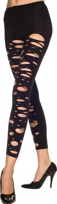 Produktbild von Löchrige schwarze Leggings 70 DEN