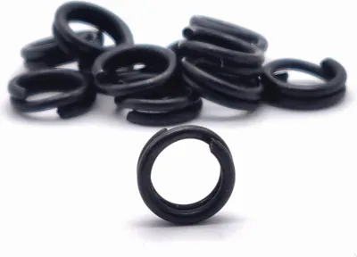 Produktbild von Rosco Sprengringe schwarz - Splitringe, Größe / Tragkraft / Packungsinhalt:10.4mm / 56kg / 25 Stück