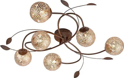 Produktbild von Deckenleuchte Rost - Kreta 6 Art Deco G9 Schlafzimmerlampe Innenbeleuchtung Leuchte / Lampe