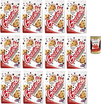 Produktbild von 12x Pavesi Barilla Kekse Gocciole 500 g Italien biscuits cookies kuchen brioche + Italian Gourmet polpa 400g