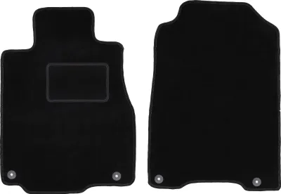 Zdjęcie produktu dla Wielganizator dywaniki welurowe LUX przednie do Honda CR-V IV SUV (2011-2018) - czarne dywaniki samochodowe BASIC komplet (2 szt.)