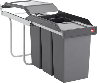 Obrázek produktu pro Odpadkový koš Hailo 3650132 TE Swing A Terzett 3x 10 litrů s víkem