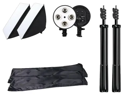 Obrázek produktu pro Sada softboxů, čtyři držáky lamp, nastavitelné osvětlení, model SH-RGX-02-05