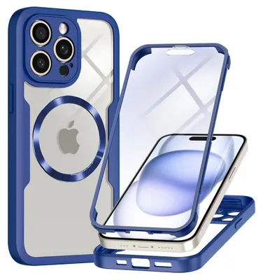 Zdjęcie produktu dla Techsuit 360 MagSafe etui 360° + Szkło na iPhone 14 Pro - niebieskie