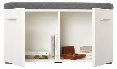 Produktbild von Dmora Garderobenmöbel Cannole 79x35x45h cm Weiß, ein Regal, 2 Türen