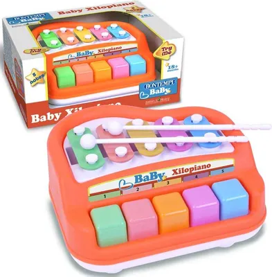 Produktbild von Bontempi Baby Xylopiano, Musikspielzeug, Xylophon, 1 Jahr(e), 460 g, Orange