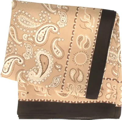 Seidiges Trachten-Tuch mit Paisley-Muster von Hut-Breiter in braun