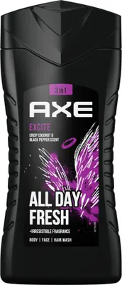 Produktbild von AXE - 3-in-1 Duschgel - Excite - Körper, Gesicht & Haare - Verführerischer Duft - 250 ml - 1 Stück