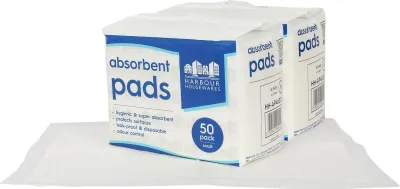 Produktbild von Harbour Housewares Einweg-Inkontinenz-Betteinlagen – 32,5 cm x 45 cm – 100 Stück