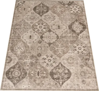 Produktbild von Paco Home Vintage Boho Stil Moderner Wohnzimmerteppich Kurzflor Rutschfest 160x220 cm