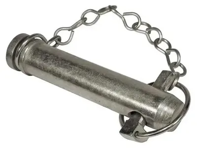 Image de cyclingcolors : Axe pour attelage de remorque, avec chaîne et goupille, diamètre 25 mm