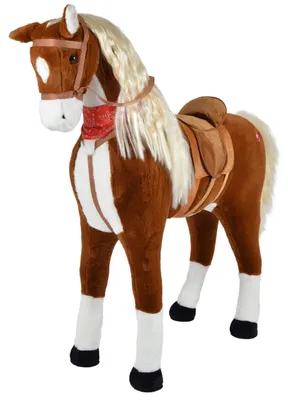 Produktbild von Pink Papaya Stehpferd Elsa, großes Spielpferd zum Reiten für Kinder, 125 cm