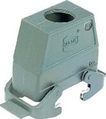 Produktbild von HARTING Han 16B Tüllengehäuse hoch, 1xM32 gerader Kabelabgang, mit 2 Querbügeln Verschraubung M32 Klemmbereich 11,0mm -
