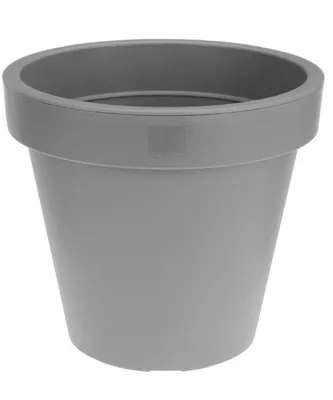 A plain gray planter pot.
