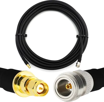 Produktbild von 30m SMA Stecker auf N Buchse Koaxialkabel — Vollkupfer HF400 Flexibles Verlängerungskoax 50 Ohm (LMR400 UF UltraFlex Äquivalent) — für LTE GSM 4G 5G 6G Mobile Signal Router Antenne