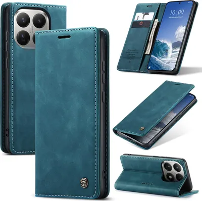 Produktbild von Hülle für Xiaomi 15T Retro Kunstledertasche mit Standfunktion Schutzhülle Blau