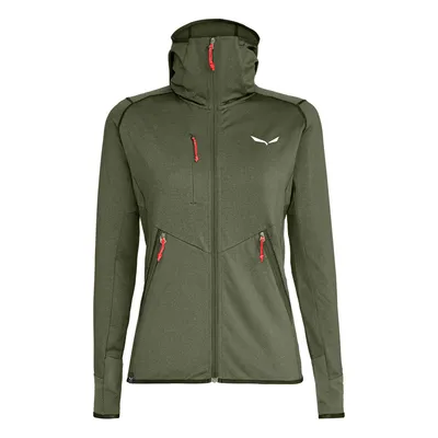 Produktbild von Hybridjacke Agner Polarlite Durastretch Full-Zip Hoody Damen - Salewa, Farbe:5286-dark olive melange, Größe:48
