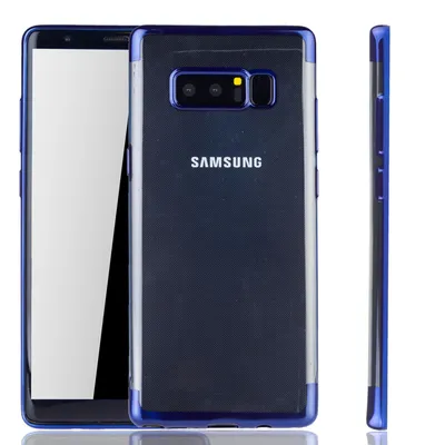 Zdjęcie produktu dla Etui ochronne na telefon komórkowy Samsung Galaxy Note 8 Transparent Transparent Blue