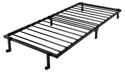 Produktbild von Klappbett aus Metall für Gästezimmer und Schlafzimmer, Schwarz, 90 x 190 cm