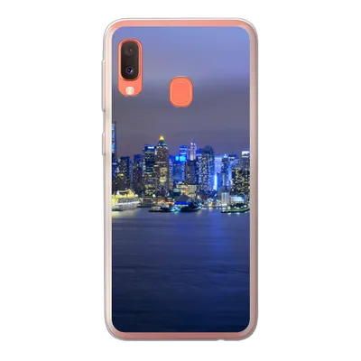 Produktbild von MuchoWow® Handyhülle Schutzhülle Hülle für Samsung Galaxy A20e New York - Skyline - Nacht Silikon Softcase Handy Hülle - Abdeckung