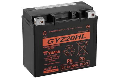 Immagine prodotto di Batteria YUASA GYZ20HL AGM 12V 20Ah per moto / ATV / Quad, precaricata sigillata senza manutenzione